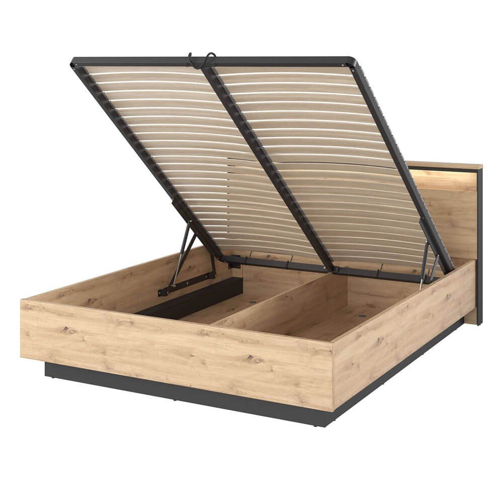 QUANT QS-02 Bed | 180x200 | Artisan oak, black - Image 4