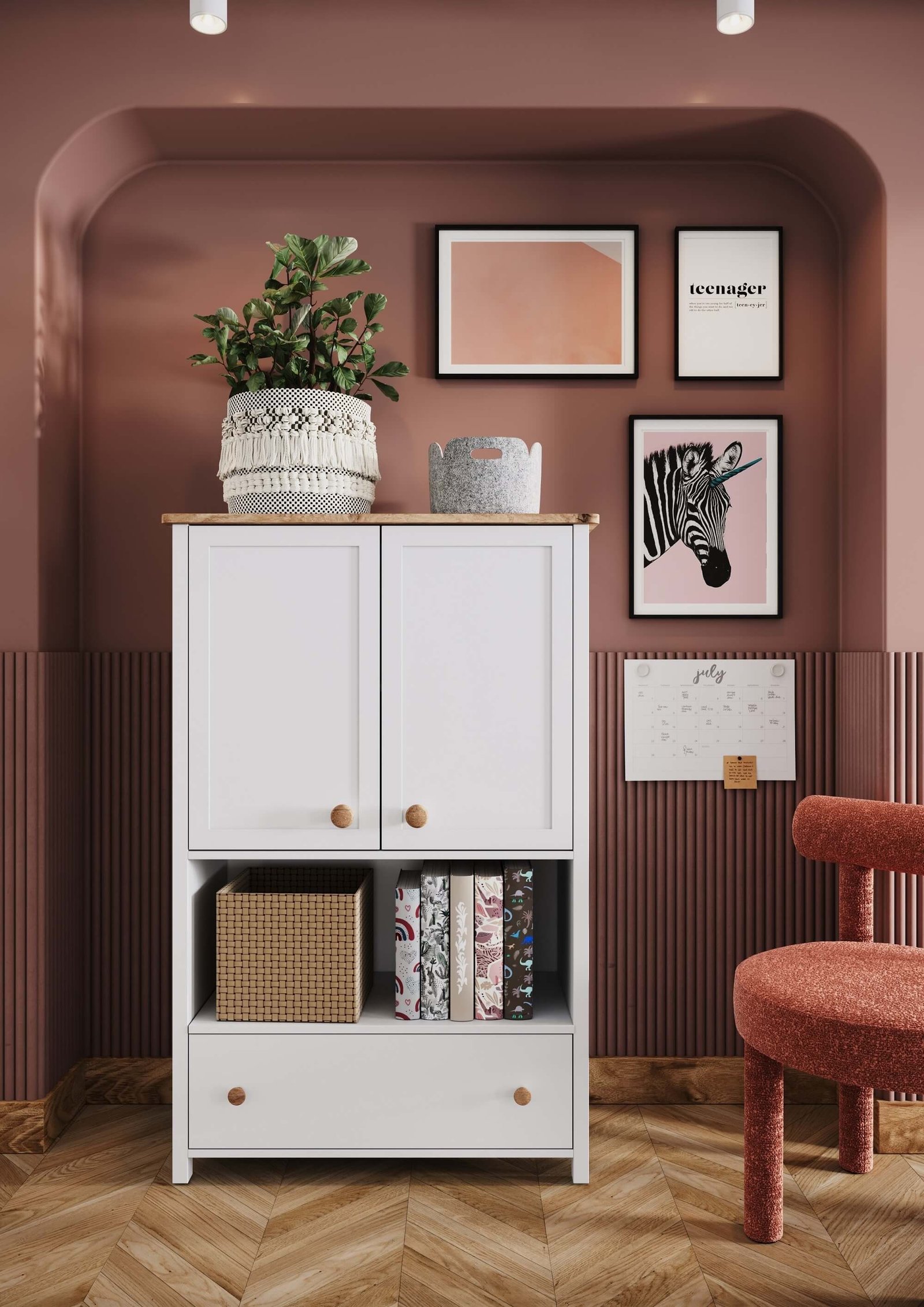 STORY SO-11 chest of drawers white / oak "Nash" - Image 2
