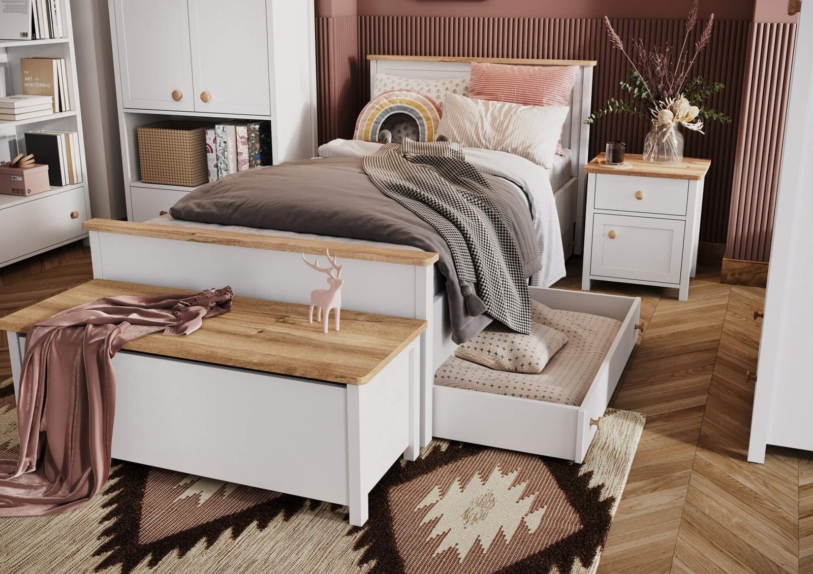 STORY SO-05 chest of drawers white / oak "Nash" - Image 5