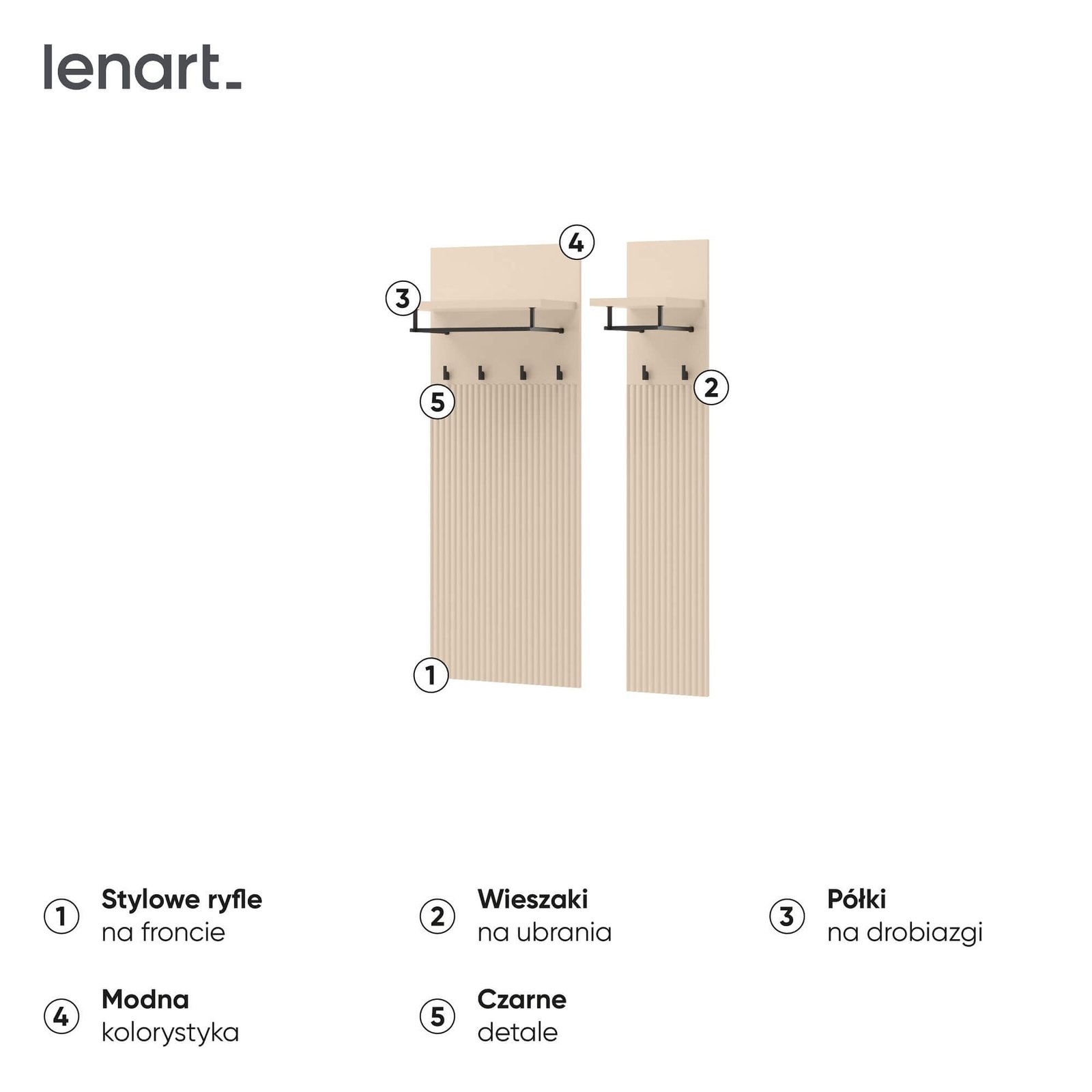 TREND TG-06 wall pendant | Beige, black - Image 4