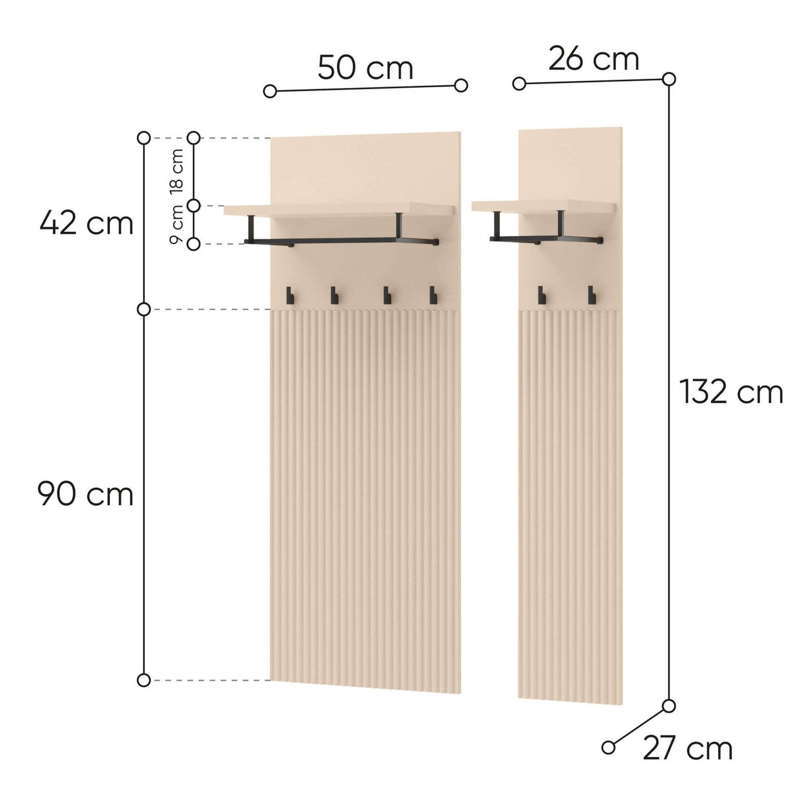 TREND TG-06 wall pendant | Beige, black - Image 6
