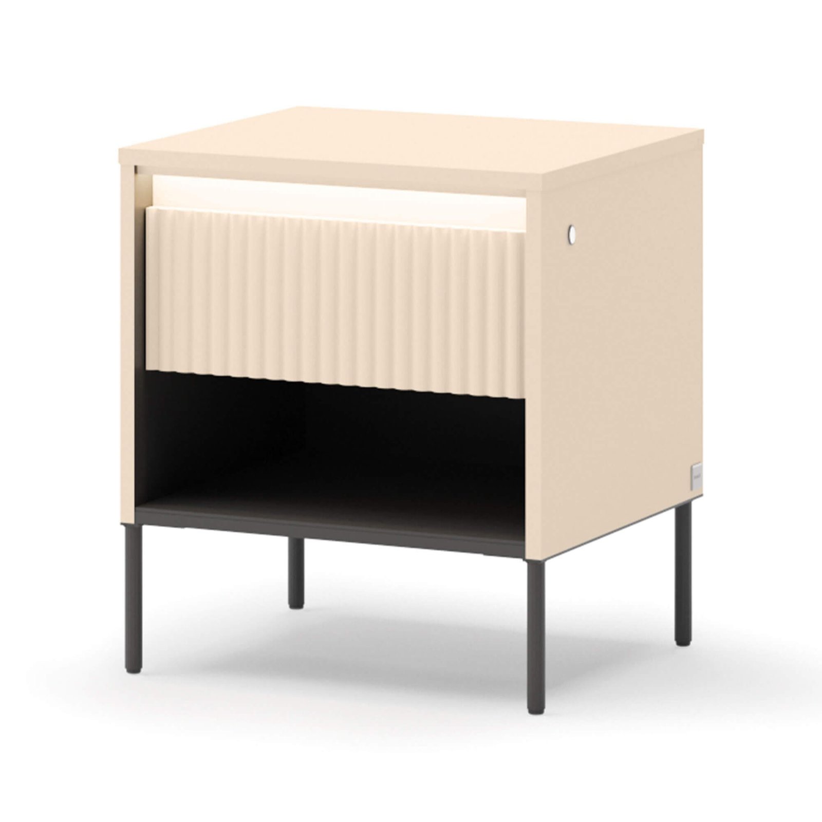 TREND TS-10 1S bedside table | LED lighting | beige, black - Image 3