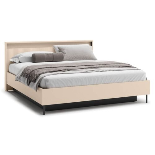 TREND TS-03 bed with storage box | 180×200 | LED lighting | Beige, black