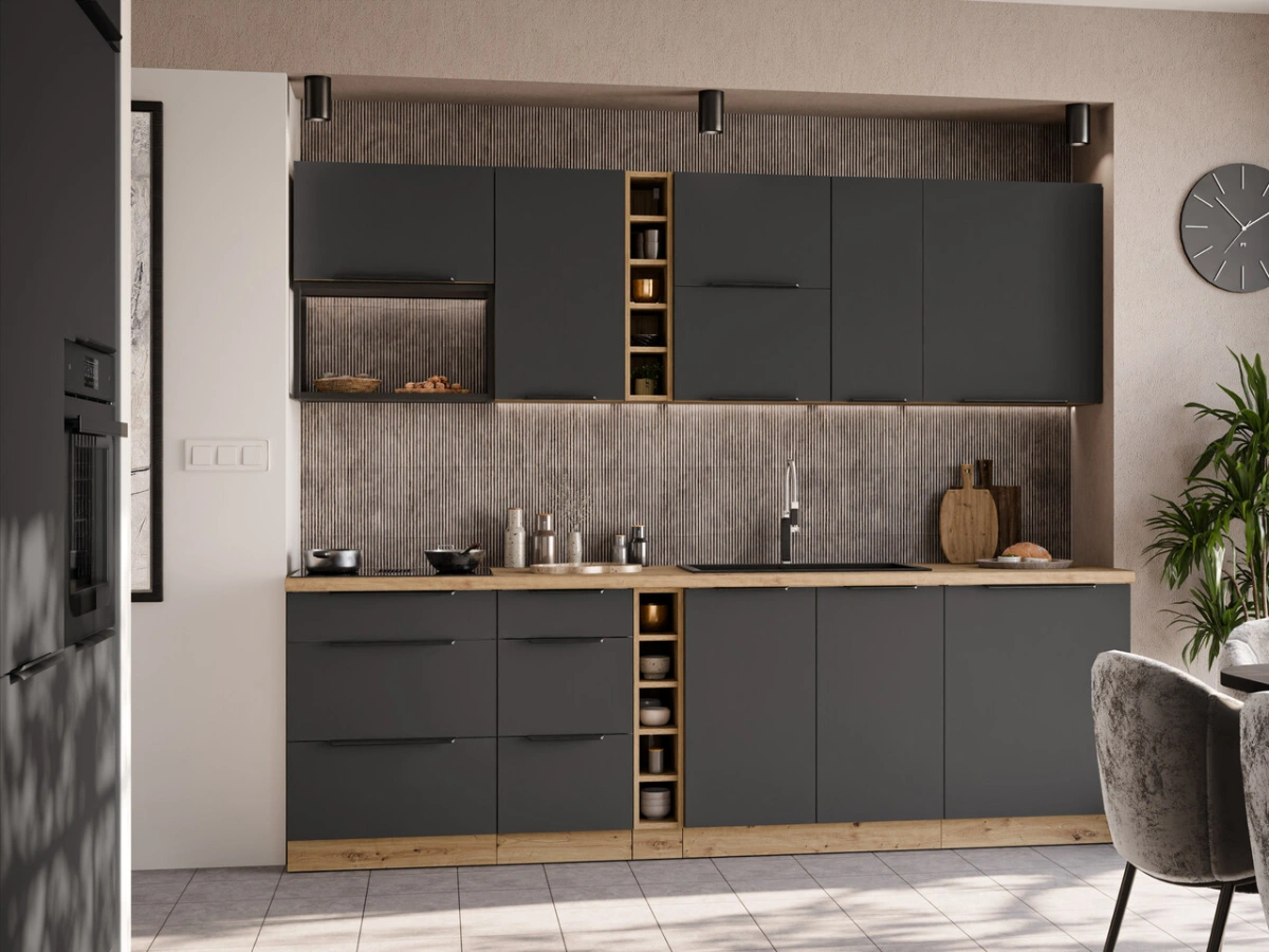 Kitchen set "Aria" with loft cabinets, 255 cm - Image 7