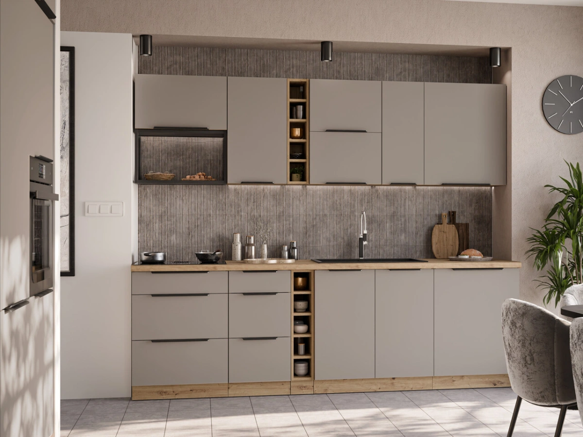 Kitchen set "Aria" with loft cabinets, 255 cm - Image 3