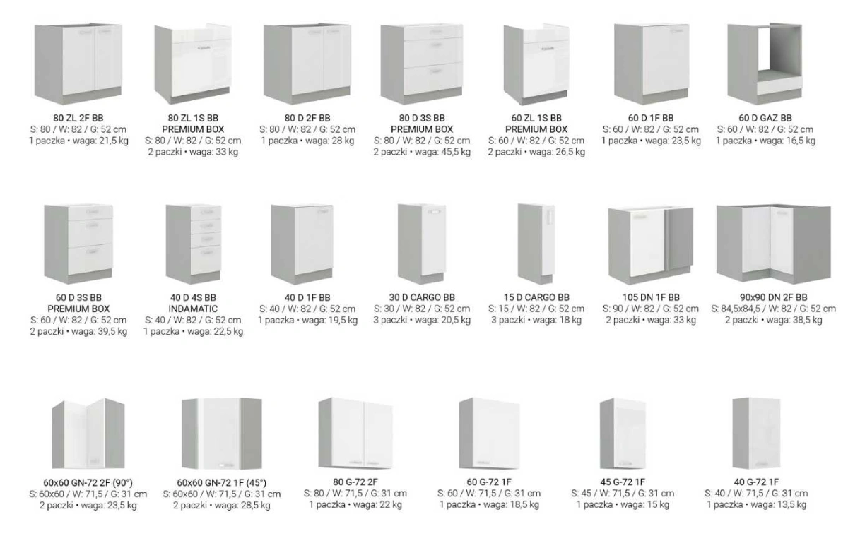 Gray corner kitchen 190–170 cm, gray glossy - Image 5