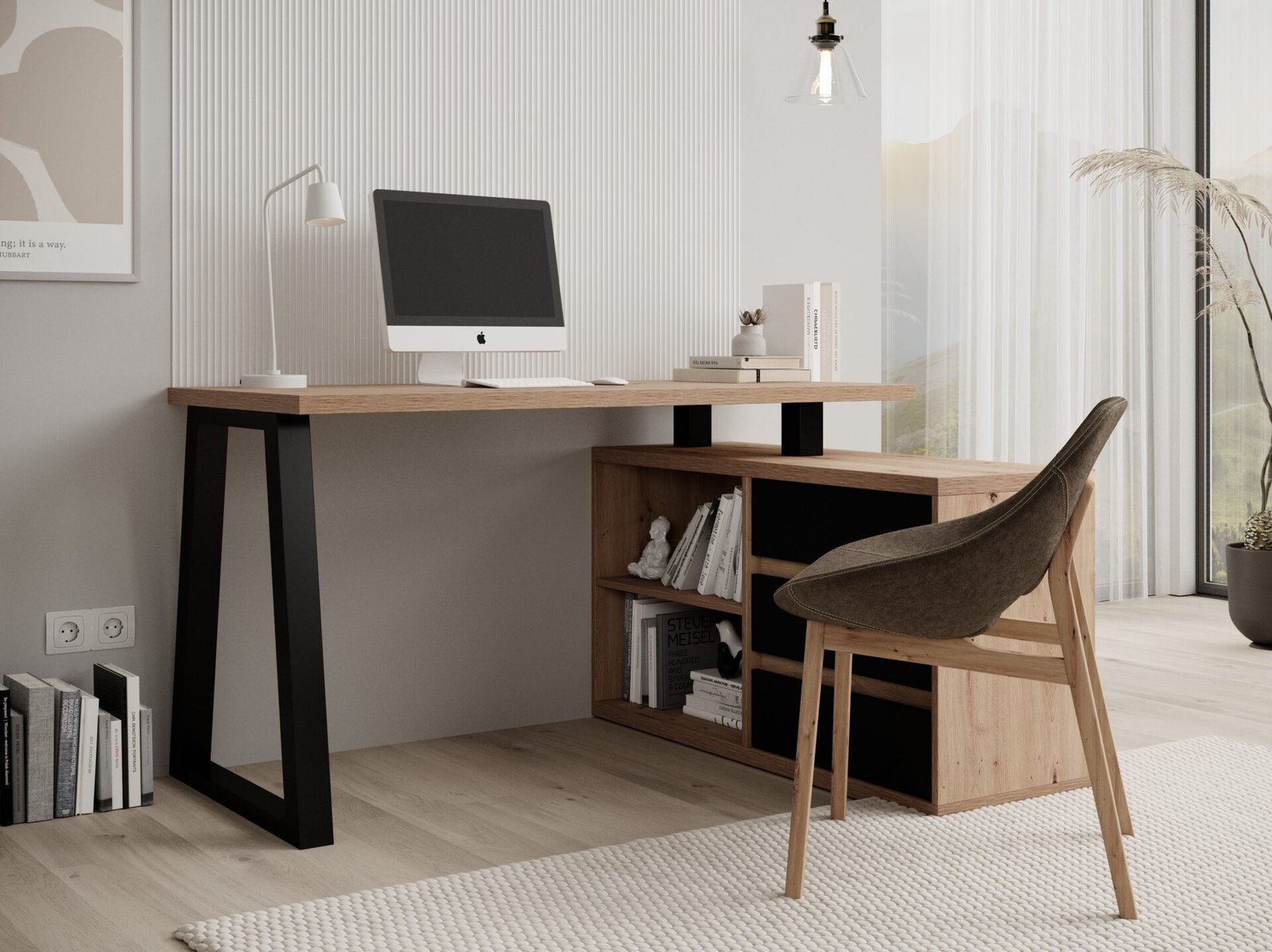 Iwo II Artisan Corner Desk / Black ADRK - Image 2