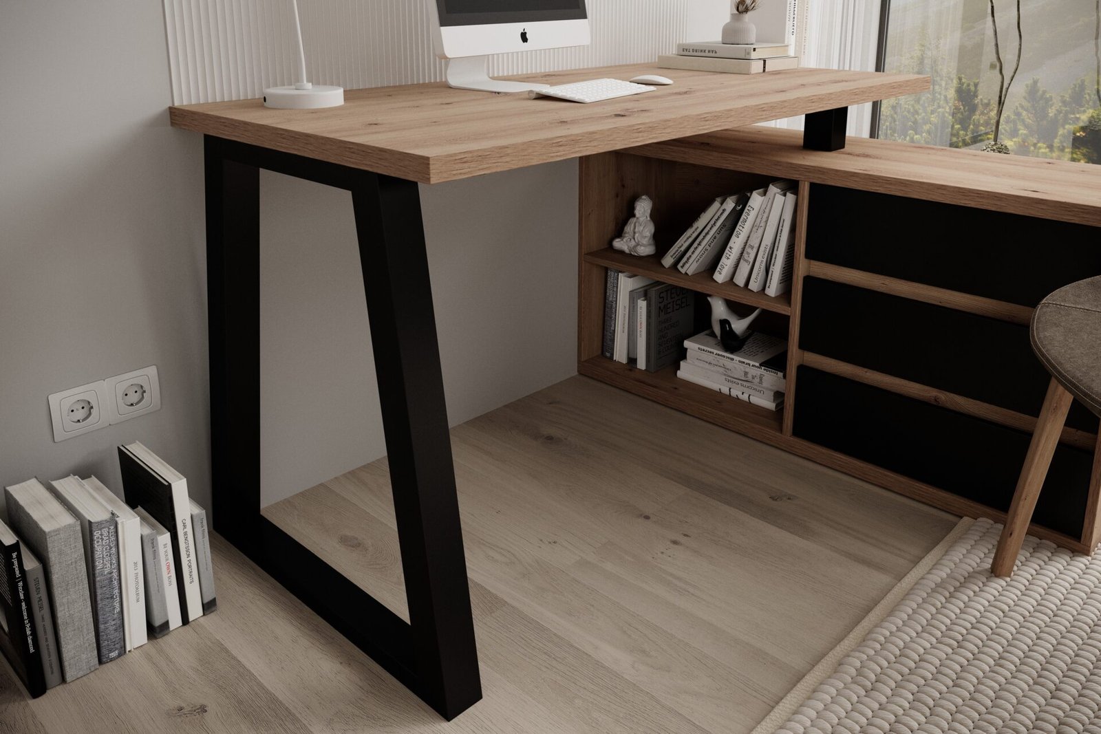 Iwo II Artisan Corner Desk / Black ADRK - Image 3
