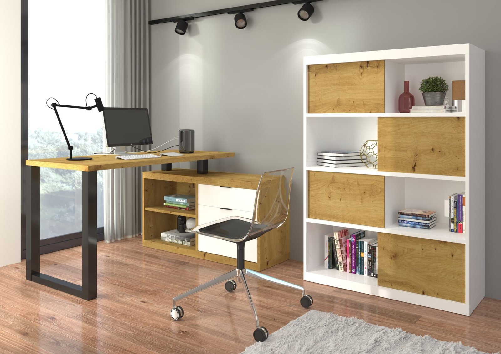 MARO II Artisan corner desk / white and black, ADRK - Image 2