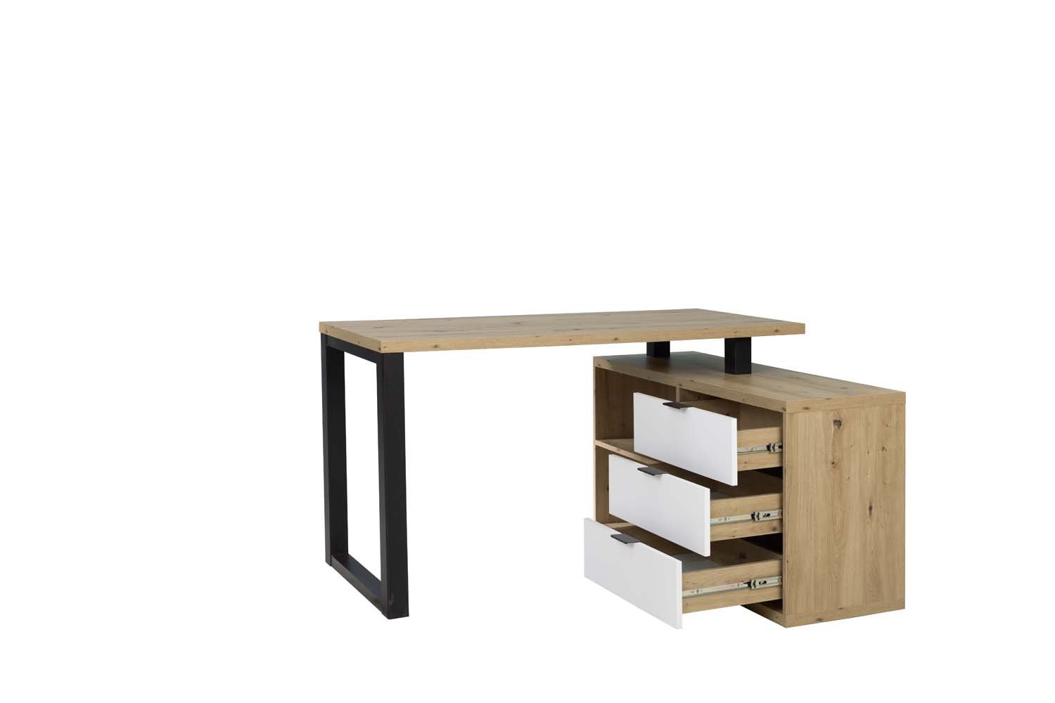 MARO II Artisan corner desk / white and black, ADRK - Image 3