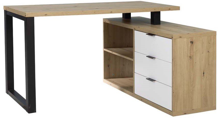 MARO II Artisan corner desk / white and black, ADRK