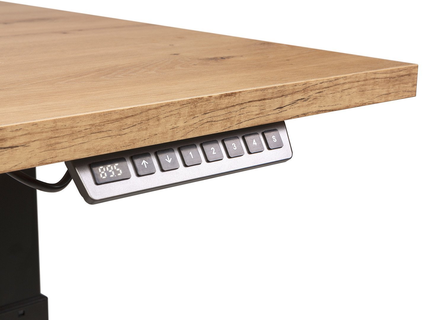 Right corner desk with electric adjustment 160/90 SPACE OFFICE, artisan oak - Image 2