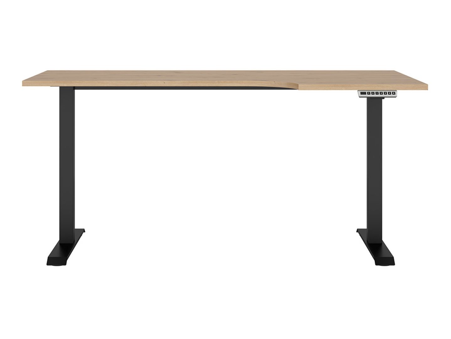 Right corner desk with electric adjustment 160/90 SPACE OFFICE, artisan oak - Image 4