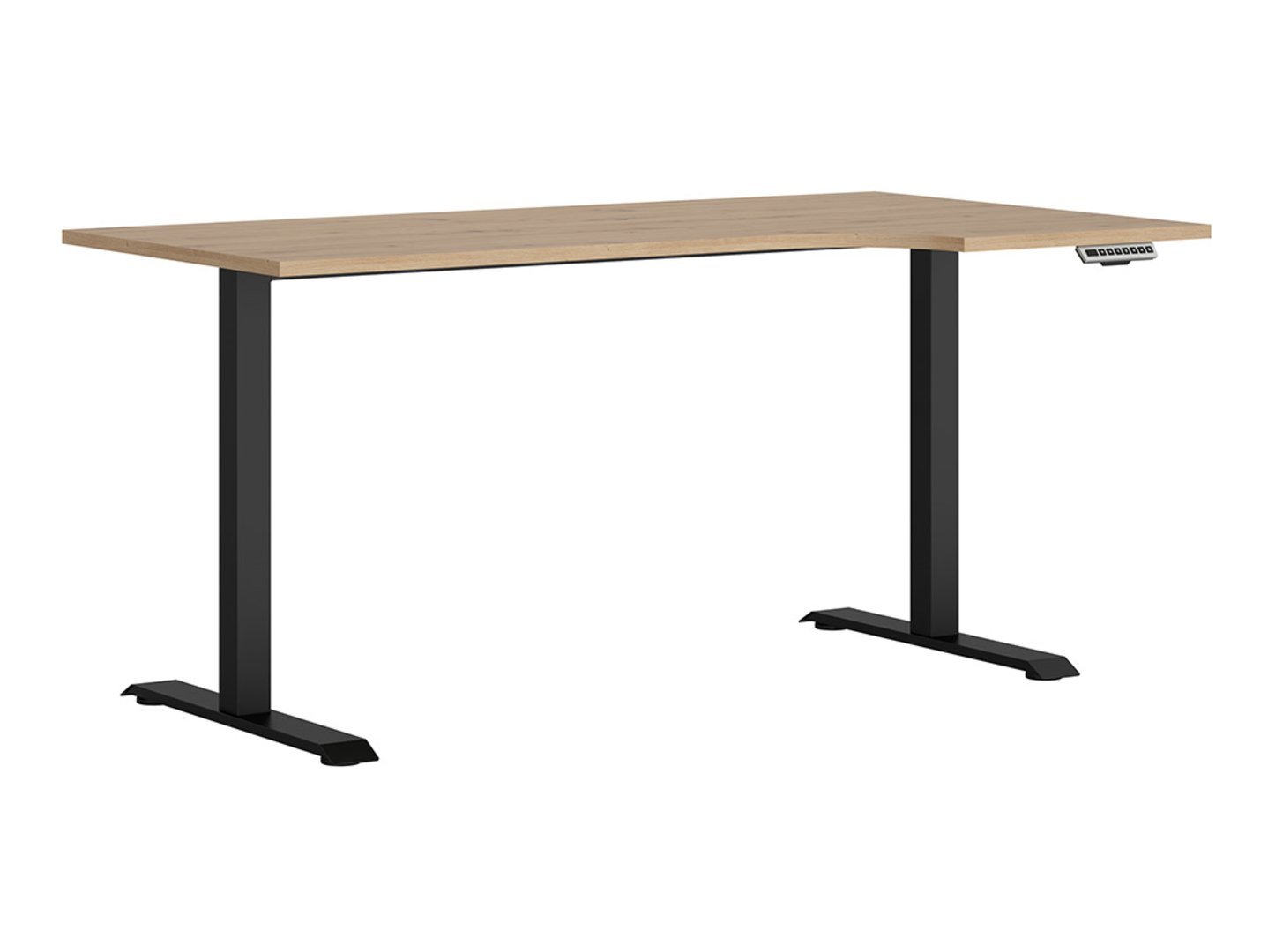 Right corner desk with electric adjustment 160/90 SPACE OFFICE, artisan oak