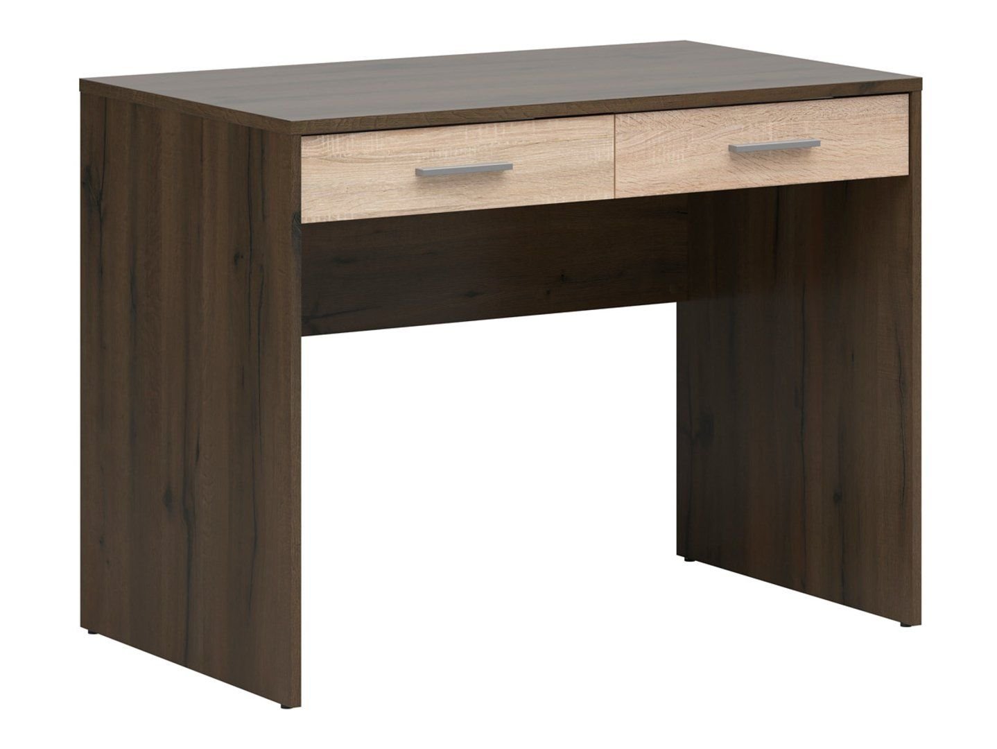 NEPO PLUS desk with two drawers, 100 cm, noble oak/somona oak