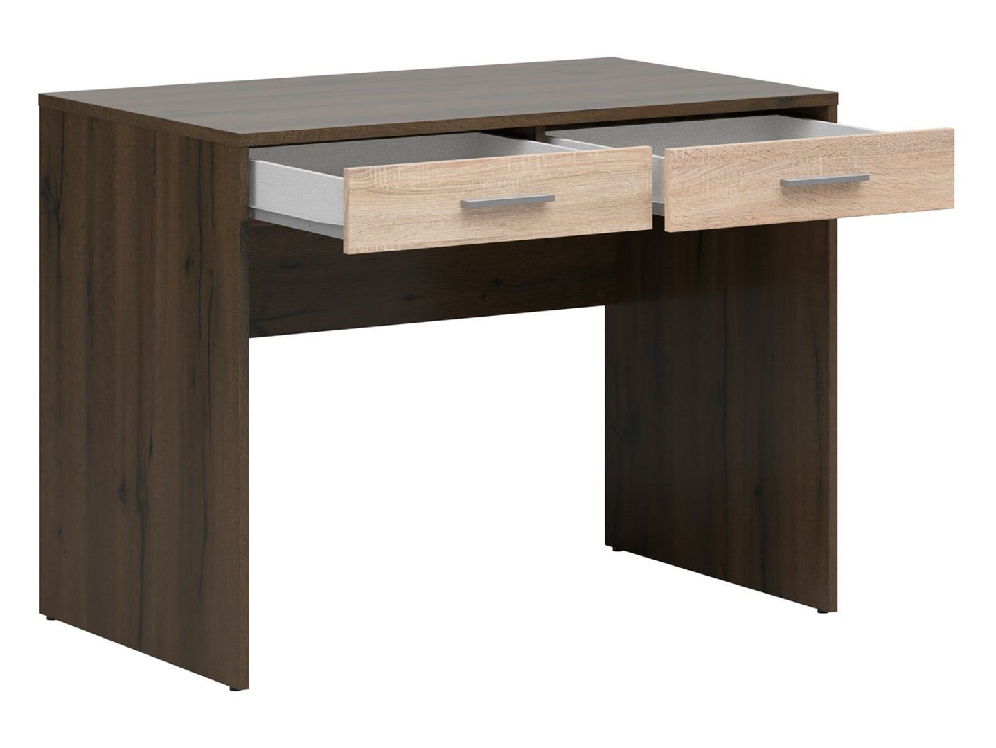 NEPO PLUS desk with two drawers, 100 cm, noble oak/somona oak - Image 2