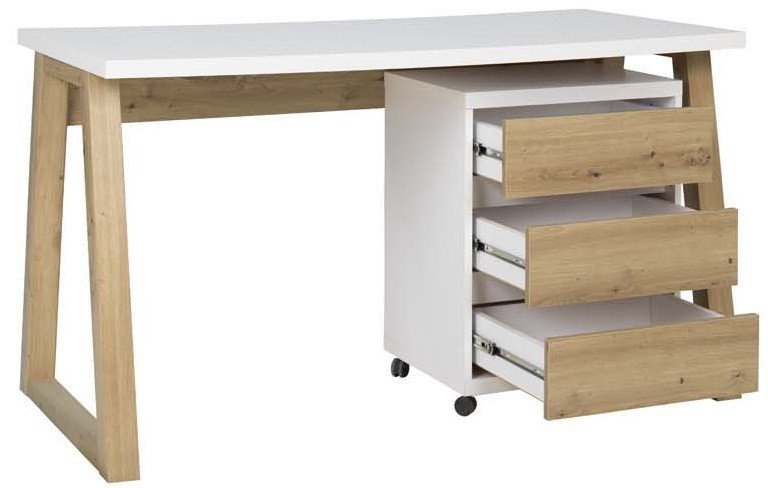 IWO I Artisan desk with drawer / white ADRK - Image 3