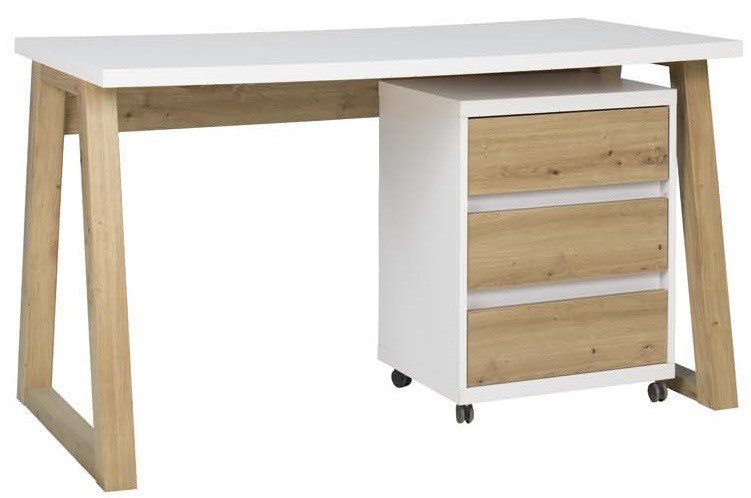 IWO I Artisan desk with drawer / white ADRK