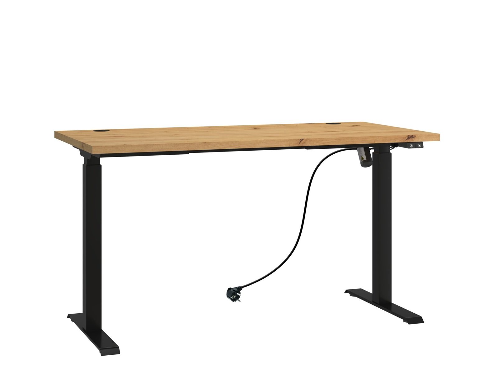 MALLO height-adjustable desk, black/grey, ADRK