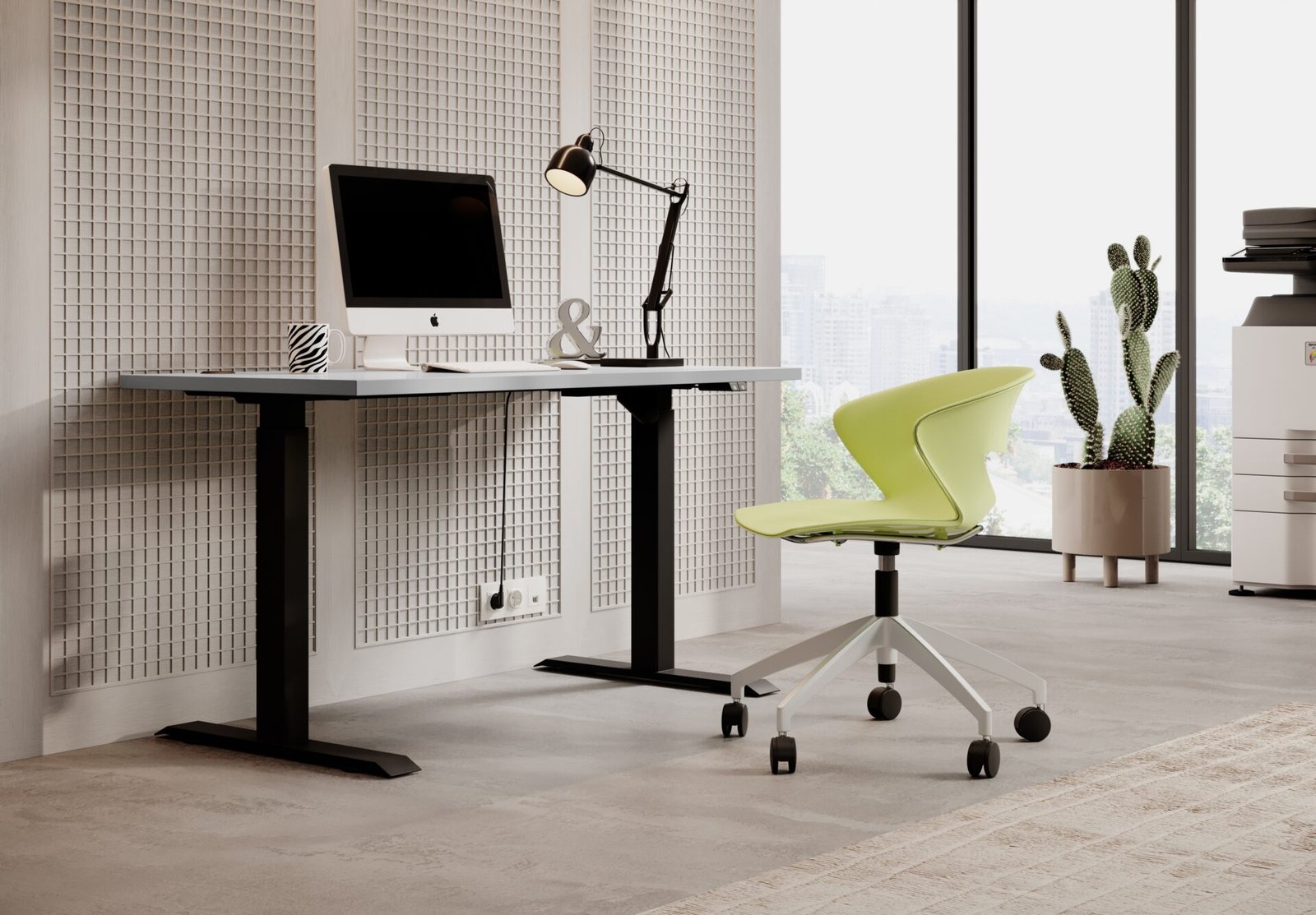 MALLO height-adjustable desk, black/artisanal, ADRK - Image 3