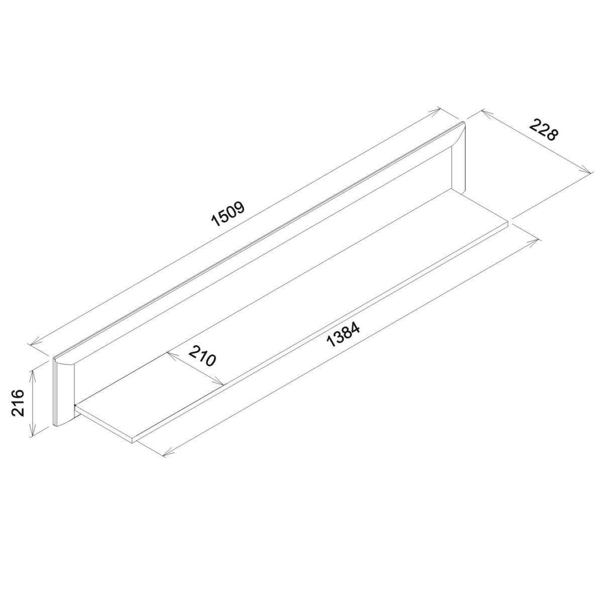 BRANDO B08 HANGING SHELF - Image 2
