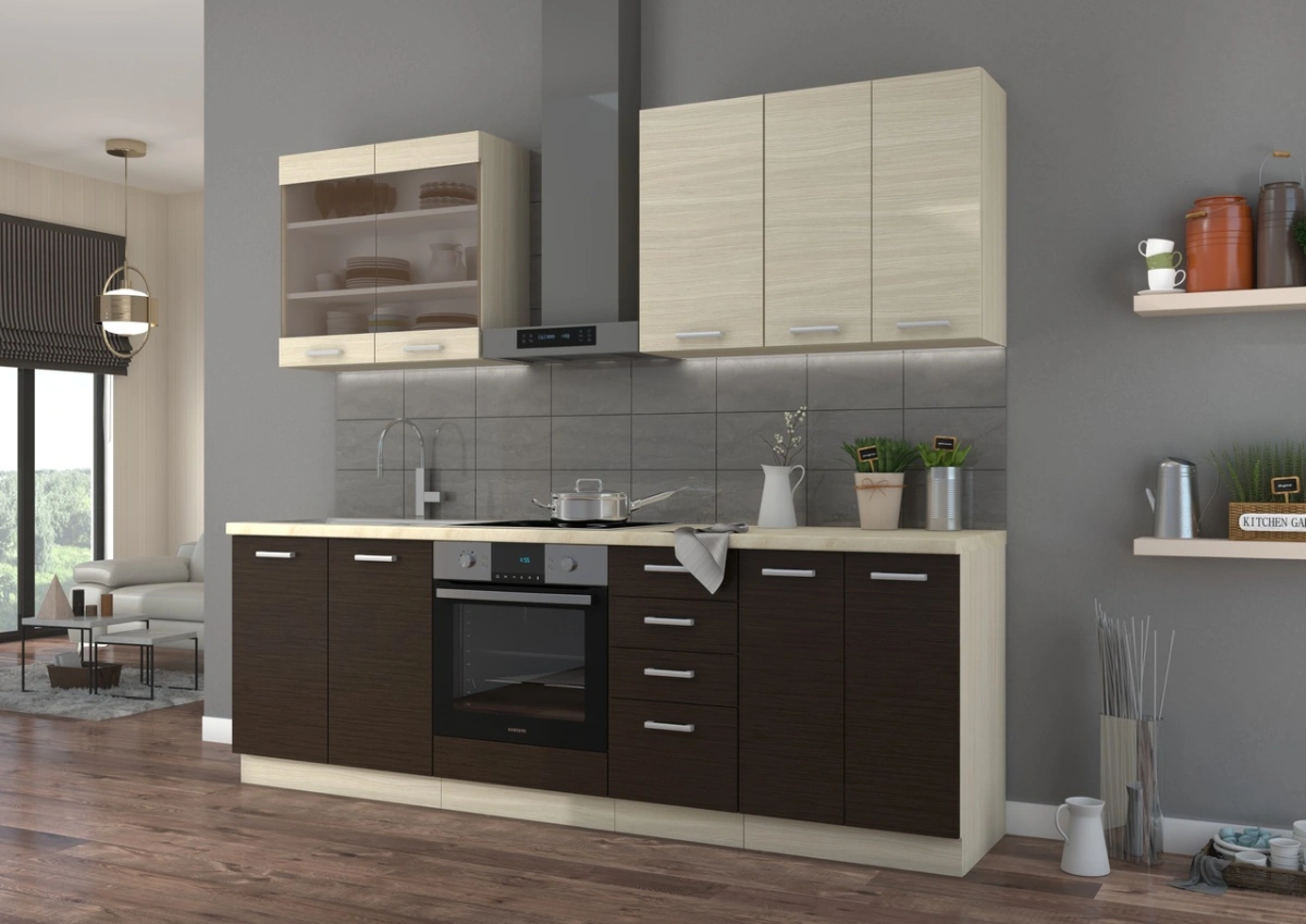 Chamonix kitchen 240 cm with display cabinet - Image 2