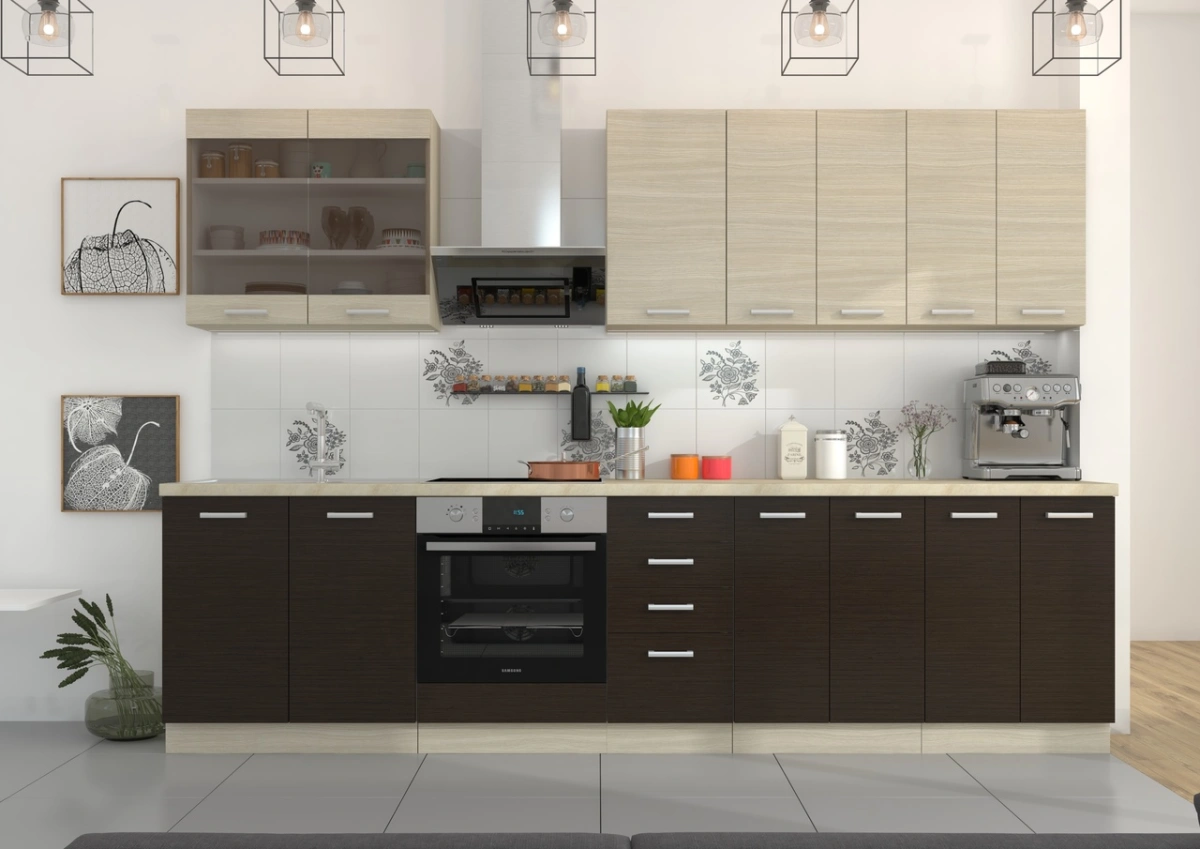Chamonix kitchen 300 cm with display cabinet - Image 2