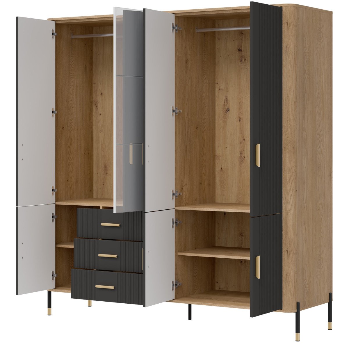 DANTE DT17 wardrobe with mirror - Image 4