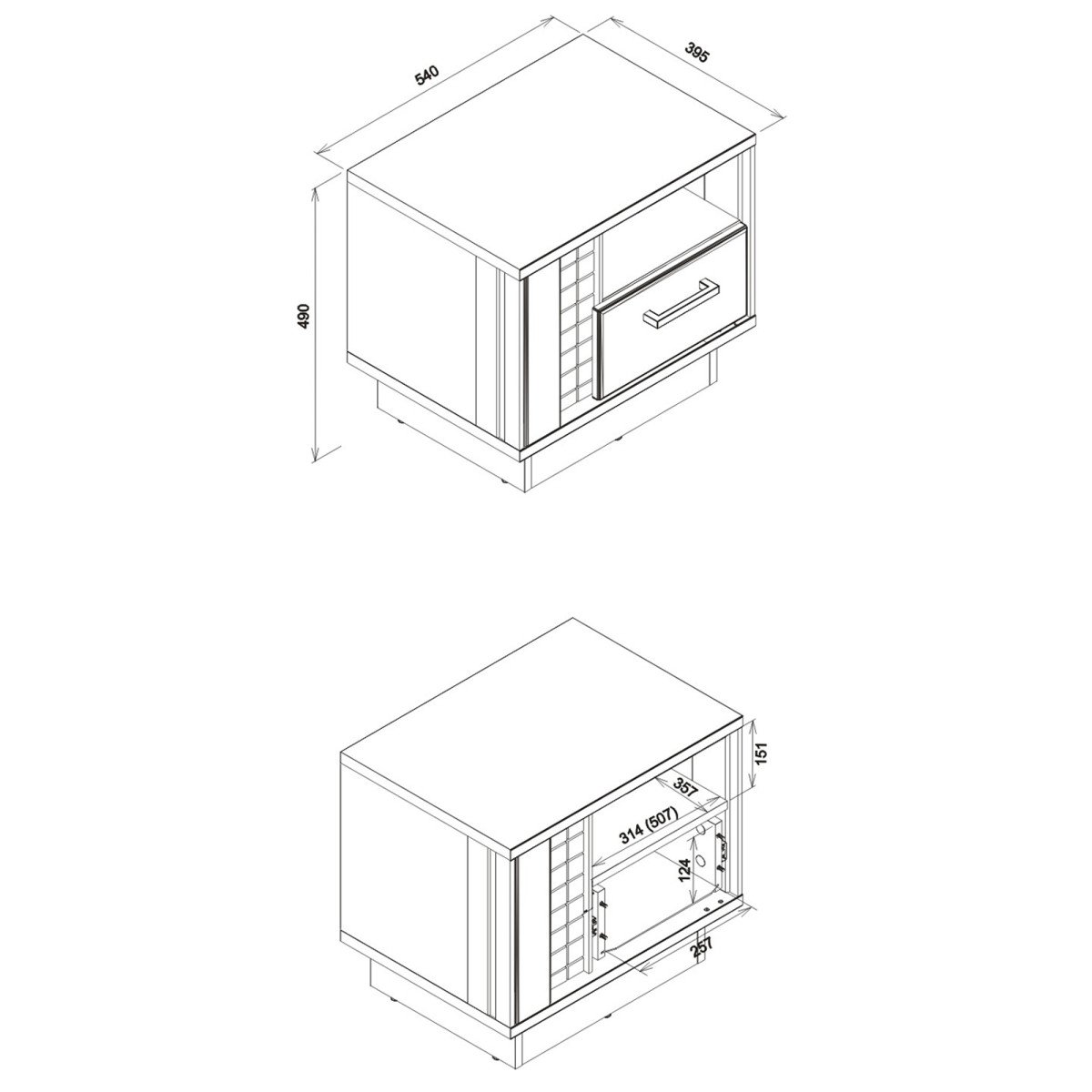 DORIAN DN15 UNIVERSAL BEDSIDE TABLE LEFT/RIGHT - Image 5