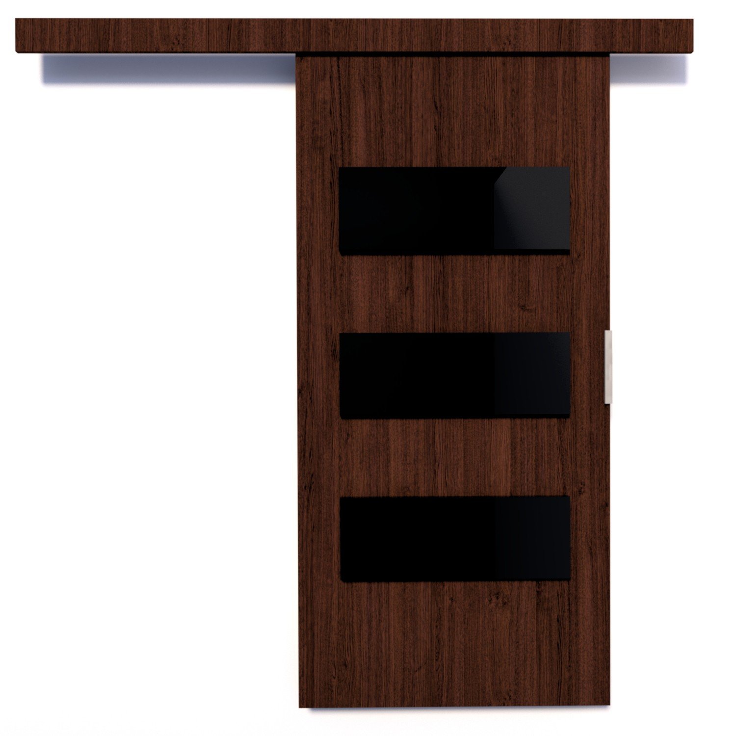 ARES 106 Wenge/Black Lacobel ADRK wall-mounted sliding door