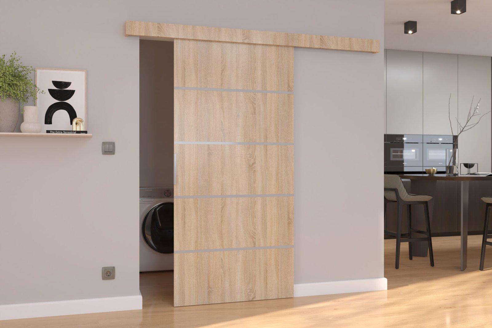 BIELLA 76 Sonoma ADRK wall-mounted sliding door - Image 2