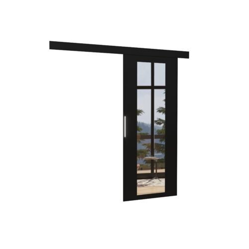 BRIT 96 black ADRK wall-mounted sliding door