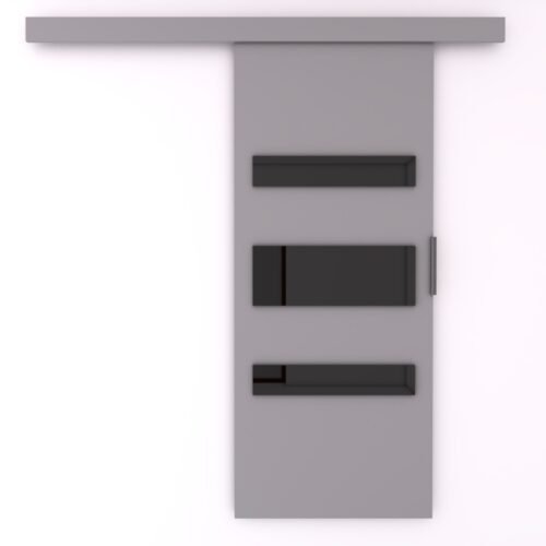 DESIO 96 grey/black Lacobel ADRK wall-mounted sliding door