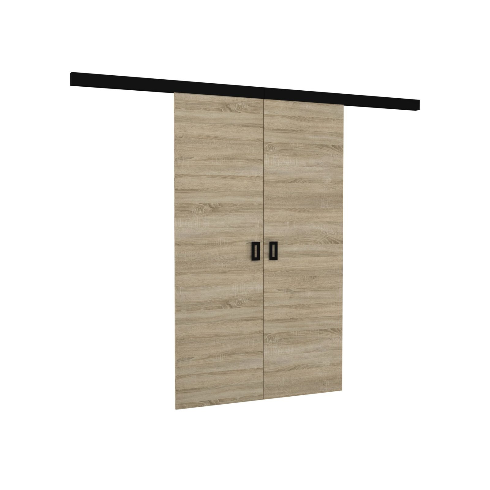 TOPPO 126 Sonoma/Black ADRK double-leaf wall sliding door