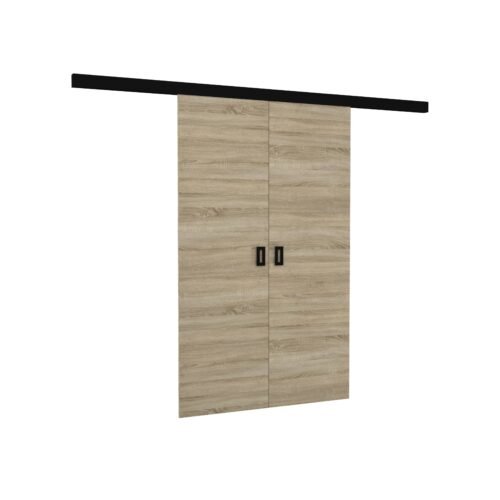 TOPPO 146 Sonoma/Black ADRK double-leaf wall sliding door
