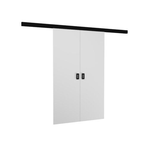 TOPPO 166 White/black ADRK double-leaf wall sliding door