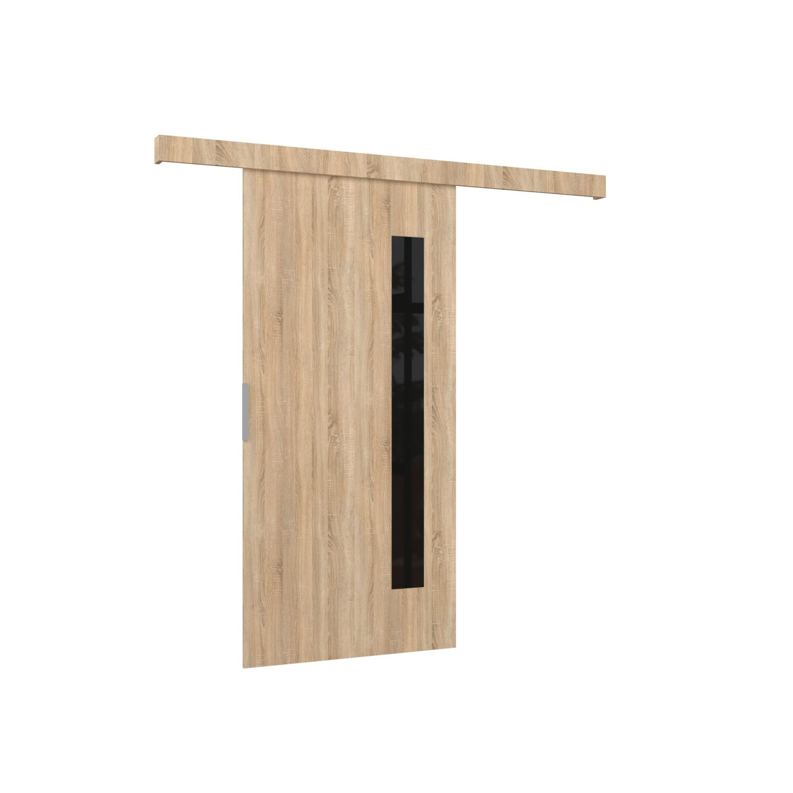GELA 96 Sonoma/black Lacobel ADRK wall sliding door