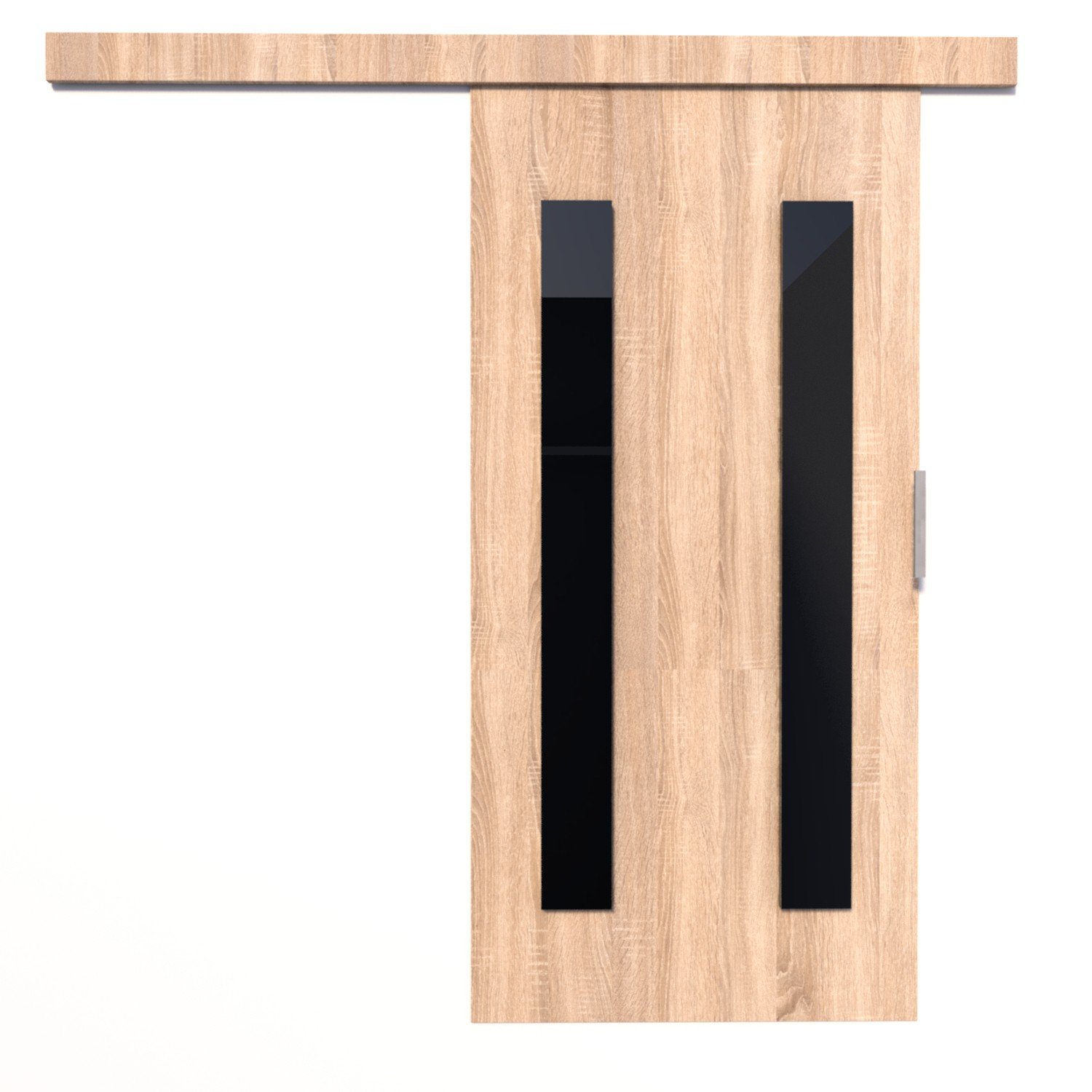 HERS 106 Sonoma/Black Lacobel ADRK wall sliding door