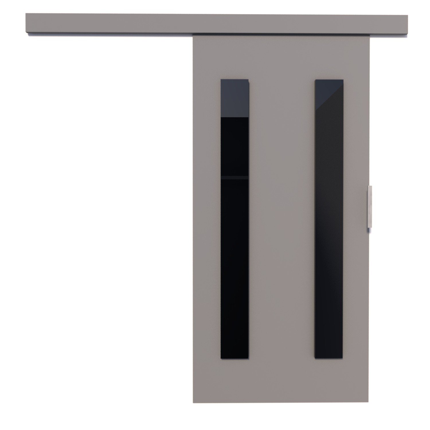 HERS 106 grey/black Lacobel ADRK wall-mounted sliding door