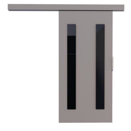 HERS 86 grey/black Lacobel ADRK wall-mounted sliding door