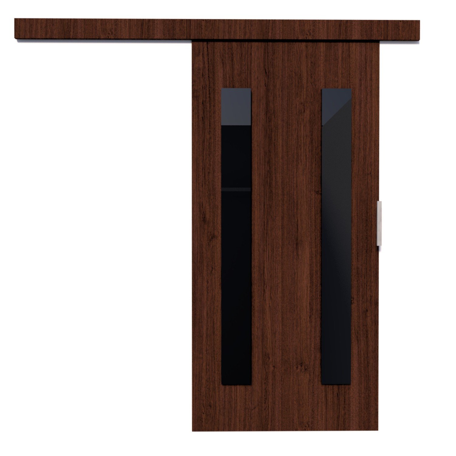 HERS 86 Wenge/Black Lacobel ADRK wall-mounted sliding door