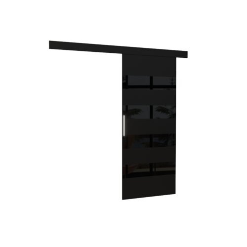 MILOU 86 Black/black Lacobel ADRK wall sliding door