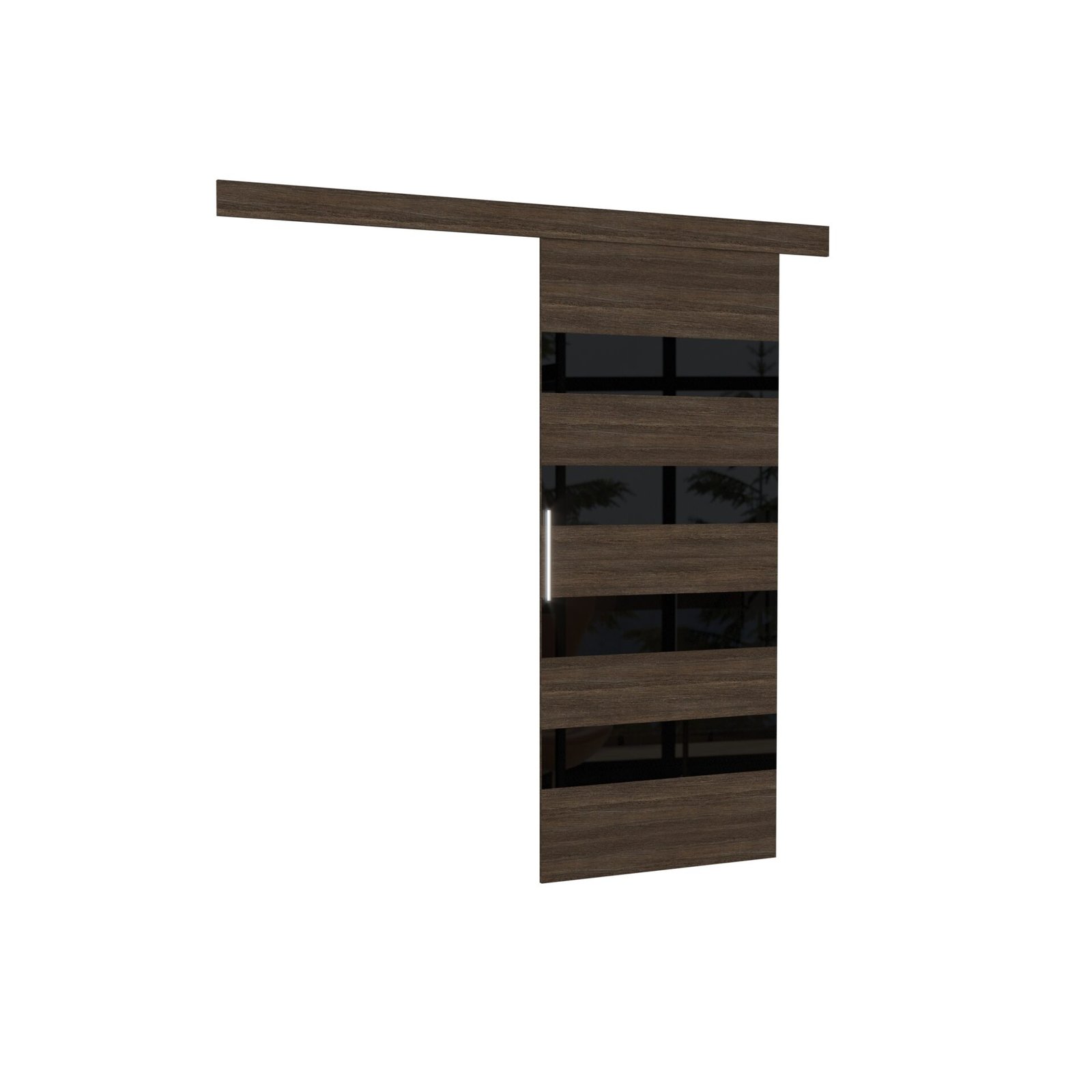 MILOU 96 chocolate/black Lacobel ADRK sliding wall door