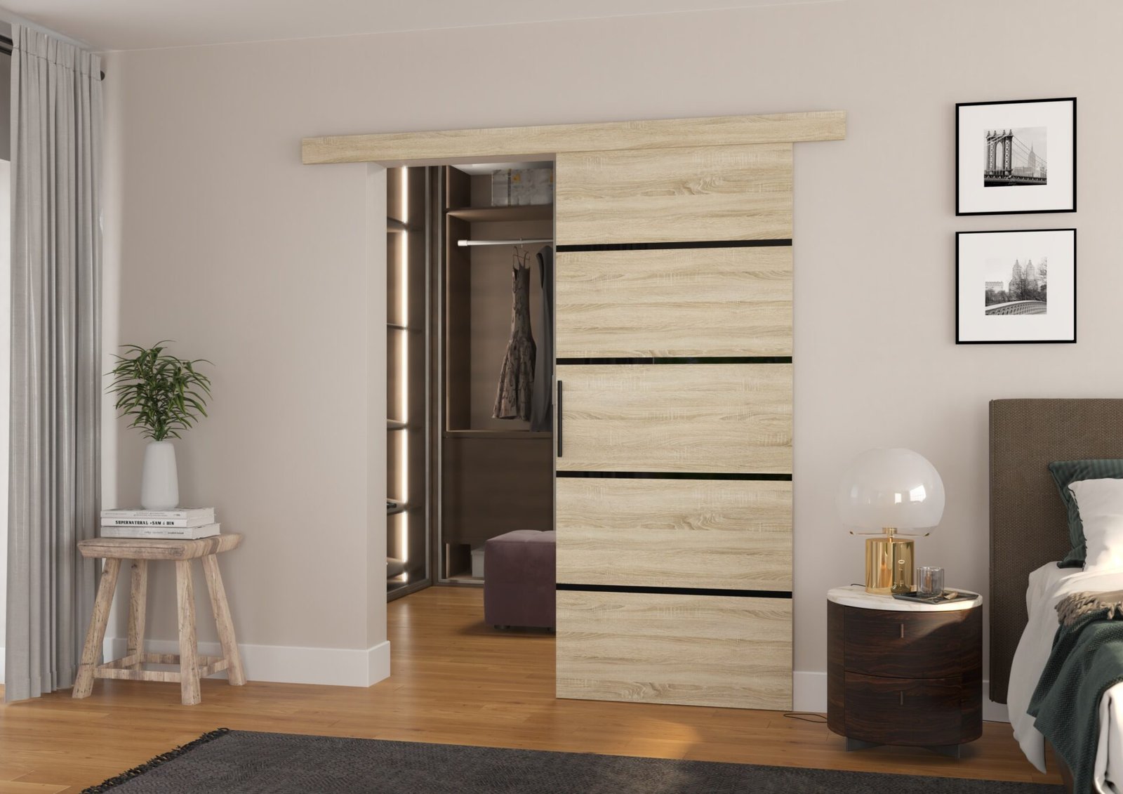 MUSCHU 86 Sonoma ADRK wall-mounted sliding door - Image 2