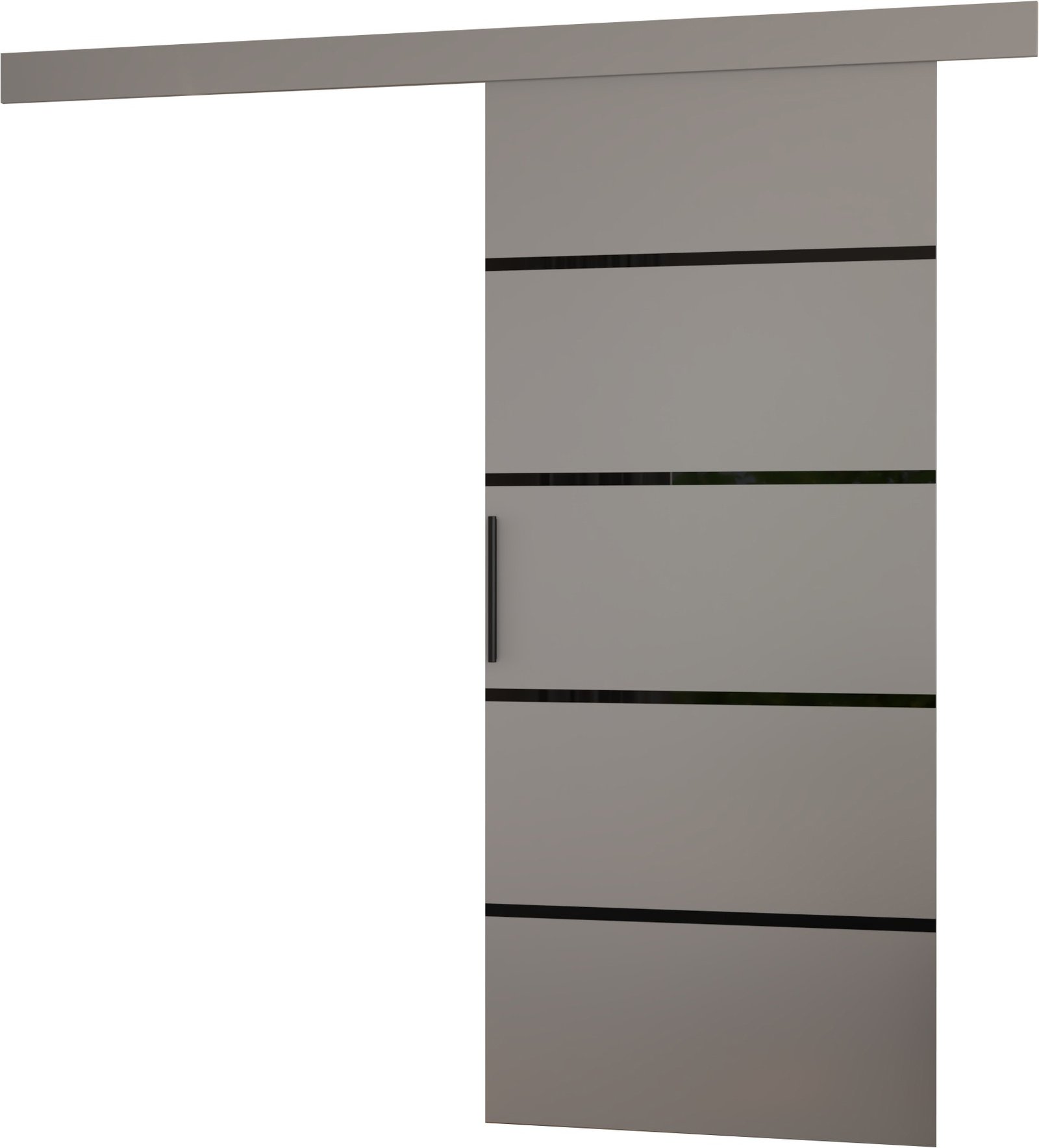 Wall sliding door MUSCHU 96 gray/black ADRK
