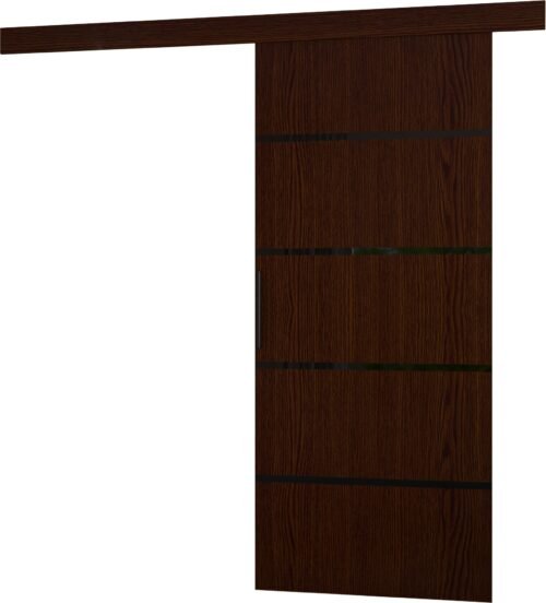 Wall sliding door MUSCHU 96 Wenge/Black ADRK