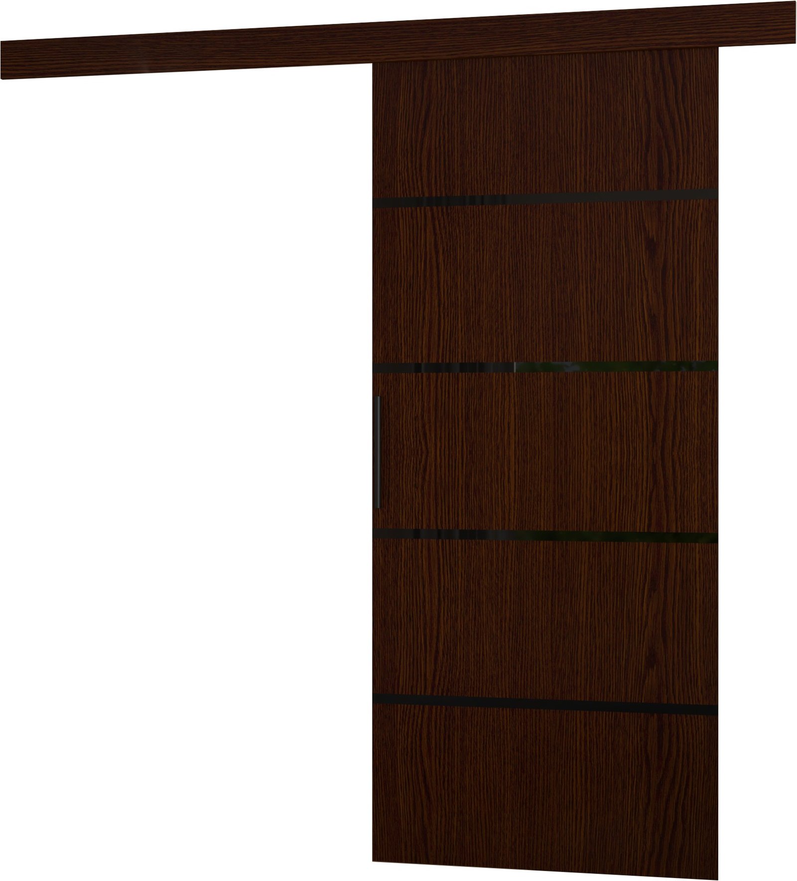Wall sliding door MUSCHU 96 Wenge/Black ADRK