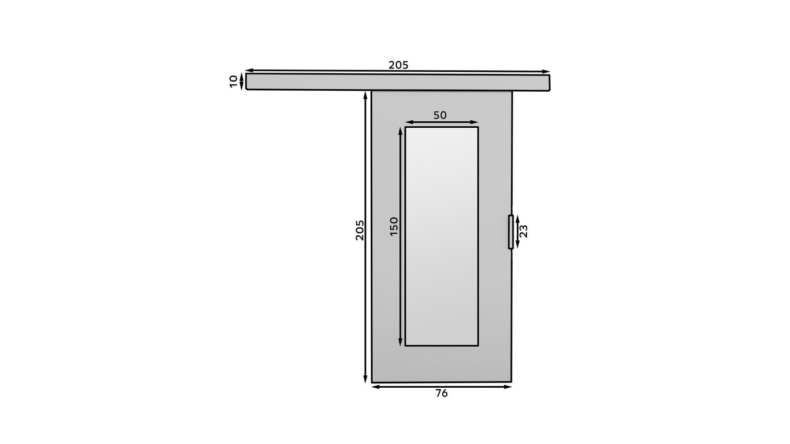 Wall sliding door NELA 76 White ADRK - Image 3