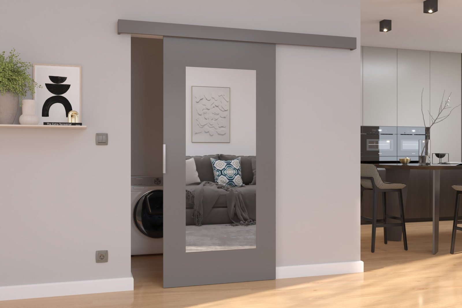 Wall sliding door NELA 86 gray ADRK - Image 2