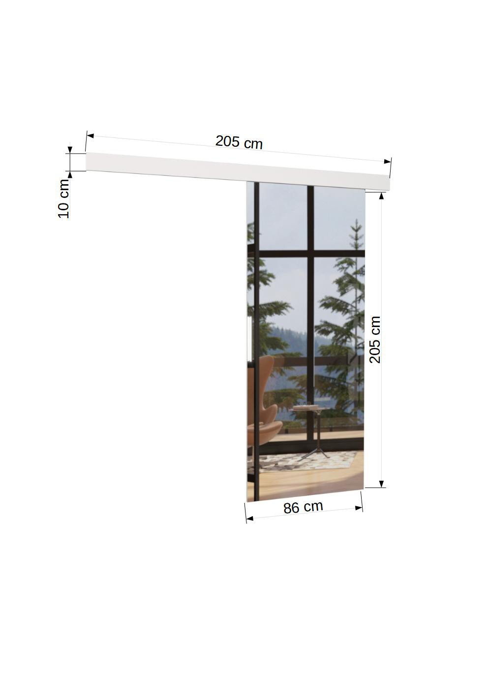 TESS 86 white ADRK wall-mounted sliding door - Image 3